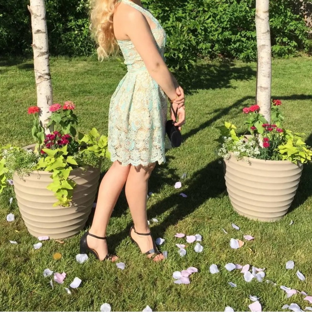 Handmade Lace Mini Dress – Size S